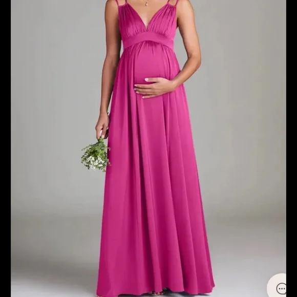 Azazie Fuchsia Maxi Dress - Picture 1 of 5